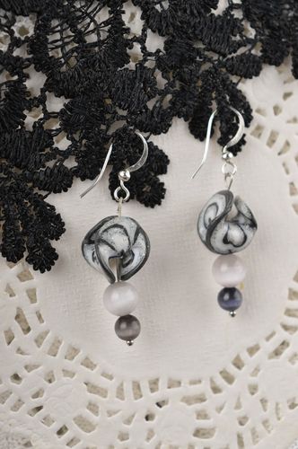 Polymer clay earrings handmade bijouterie polymer clay jewelry fashion - MADEheart.com