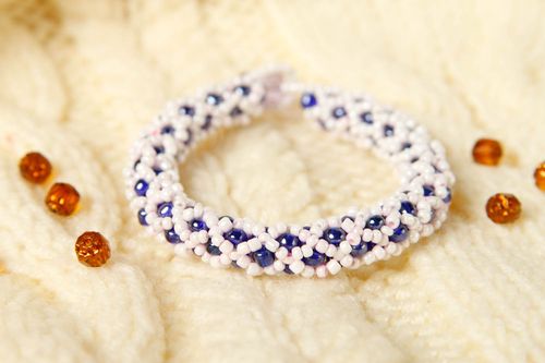Woven bracelet exclusive bijouterie seed beads jewelry beaded bracelet for women - MADEheart.com