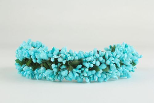 Blue floral headband - MADEheart.com