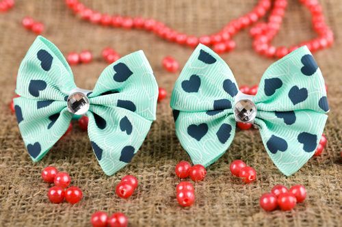 Handmade hair accessories cute bows for hair ribbon hair ties gifts for girls - MADEheart.com