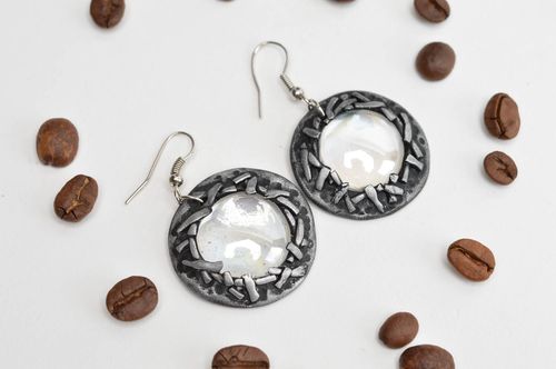 Beautiful handmade polymer clay earrings glass earrings for women gift ideas - MADEheart.com