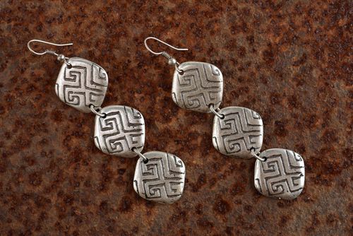 Metallic earrings - MADEheart.com