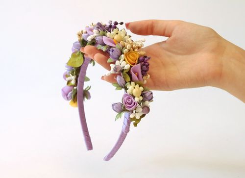 Grinalda para cabelo feita à mão Mistura de verão - MADEheart.com