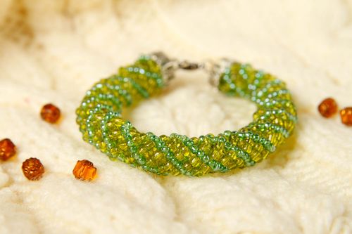 Woven bracelet exclusive bijouterie seed bead jewelry stylish bracelet for girl - MADEheart.com