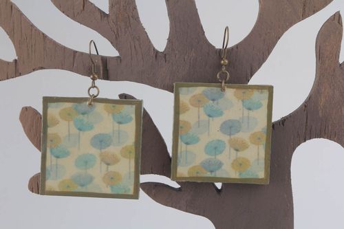 Decoupage earrings - MADEheart.com