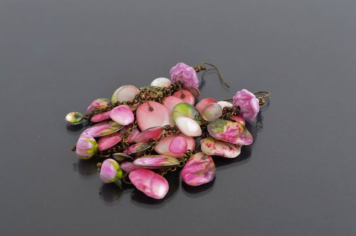 Orecchini con pendenti fatti a mano lunghi accessorio originale bello da donna - MADEheart.com