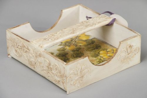 Portaservilleta de madera Limones - MADEheart.com