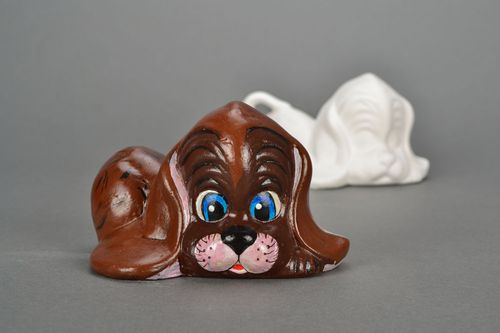 Plaster statuette of a doggie - MADEheart.com