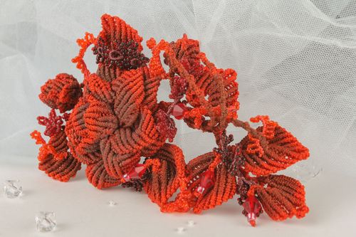 Macrame fabric brooch  - MADEheart.com