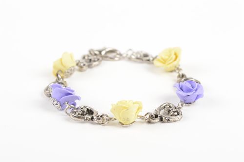 Handmade bracelet women accessories fashion bracelet with flowers womens jewelry - MADEheart.com