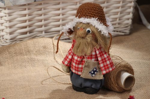 Pupazzo in stoffa fatto a mano giocattolo ecologico decorazione d’interni - MADEheart.com