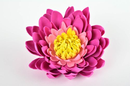 Flower scrunchy handmade hair accessories foamiran flowers bright scrunchies - MADEheart.com