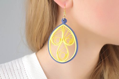 Pendientes grandes de papel - MADEheart.com