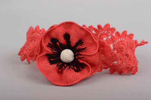 Handmade headband with flower children accessories hair accessories for babies - MADEheart.com