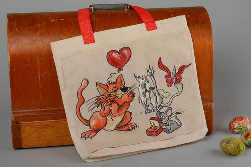 Bolso grande pintado vistoso accesorio de mujer regalo original para mujer - MADEheart.com