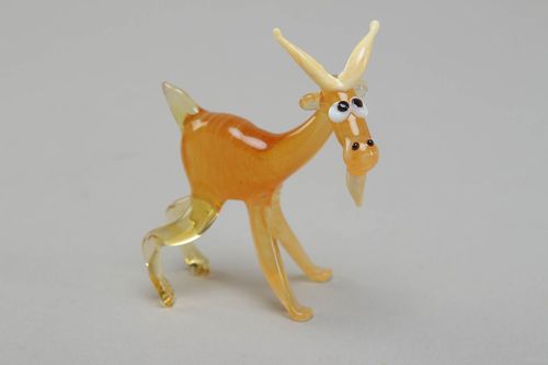 Figurine en verre au chalumeau faite main Bouc petit objet de décoration - MADEheart.com