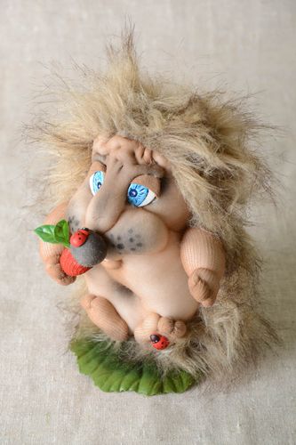 Handmade fabric soft toy stuffed toy fabric toy rag doll home design - MADEheart.com