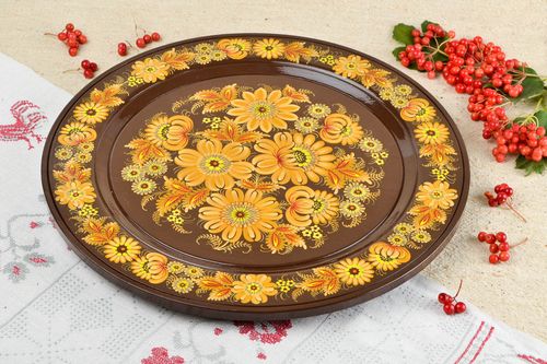 Handmade wooden wall plate wall hanging room ideas decorative use only - MADEheart.com