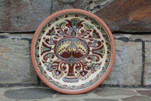 Decorative plate with Hutsul painting - MADEheart.com