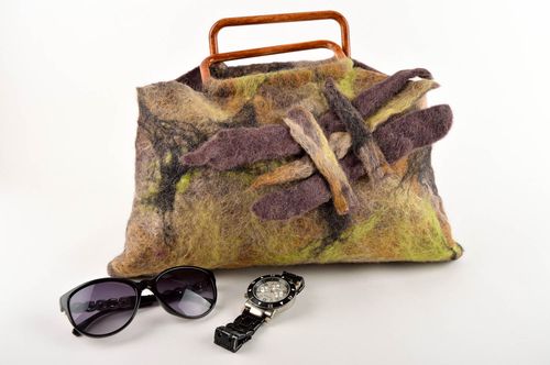Handmade fashion handbag felt bag ladies bags handbags for women gifts for her - MADEheart.com