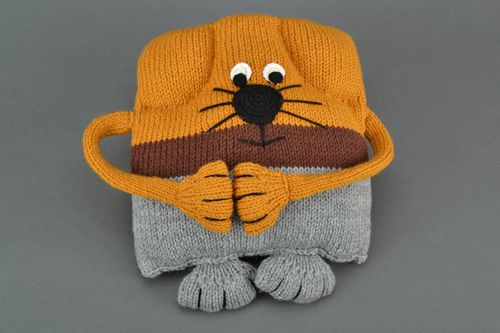 Soft knitted pillow pet Cat - MADEheart.com
