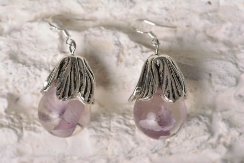 Handmade jewelry botanic earrings flower earrings accessories for girls - MADEheart.com