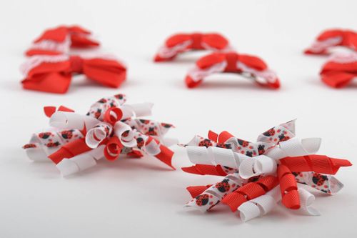 Fermagli per capelli fatti a mano di nastri accessori da donna o bambina - MADEheart.com