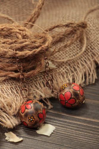 Pendientes de madera hechos a mano aretes de moda accesorios de mujer - MADEheart.com