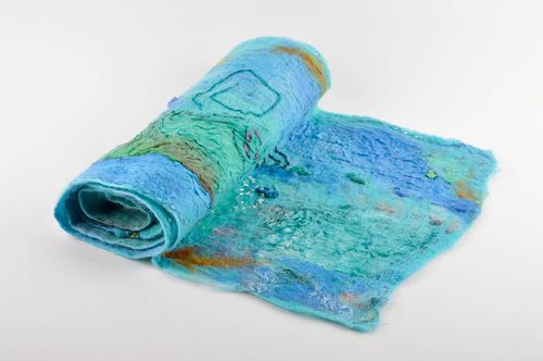 Present for women felted scarf designer winter accessories woolen scarf - MADEheart.com