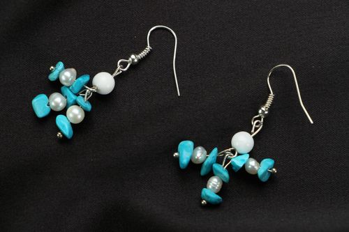Boucles doreilles en pierres naturelles faites main - MADEheart.com