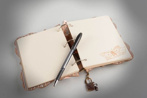 Beautiful vintage notebook artbook made using scrapbooking technique Venice - MADEheart.com