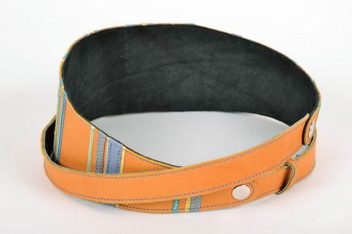 Belt with clasp made from natural leather - MADEheart.com