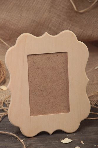 Handmade plywood craft blank for figured photo frame art supplied for decoupage - MADEheart.com