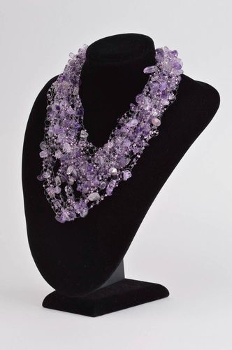 Collar hecho a mano elegante bisutería de moda original accesorio para mujer - MADEheart.com