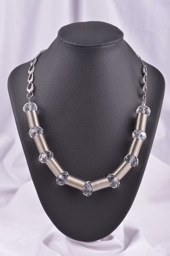 Handmade elegant necklace unusual elite jewelry cute present for women - MADEheart.com