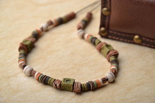 Colorful clay necklace - MADEheart.com