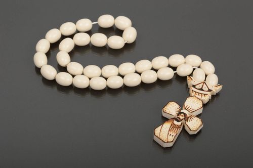 Unusual handmade rosary beads make accessory prayer beads religious gift - MADEheart.com