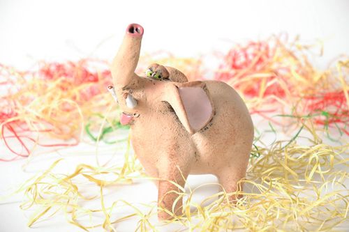 Estatueta de cerâmica Elefante - MADEheart.com