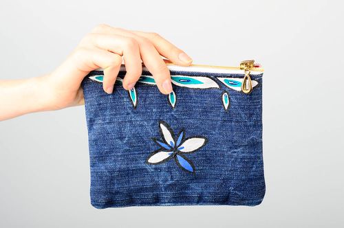 Unusual handmade fabric beauty bag cosmetics bag small gifts for girls - MADEheart.com