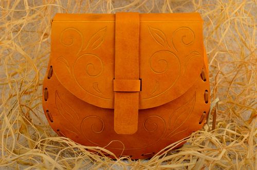 Damen Umhängetasche handgefertigte Damentasche Leder stilvolles Mode Accessoire - MADEheart.com