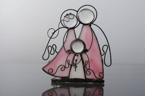 Candelero de vitral para decoración de casa Hogar familiar - MADEheart.com