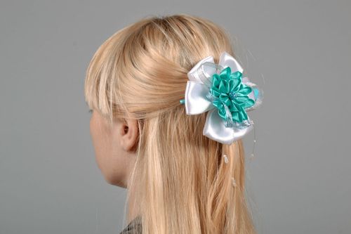 Satin hair clip Flower - MADEheart.com