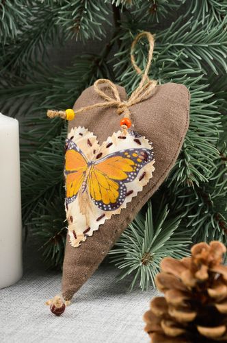 Deko zum Aufhängen handmade Wand Deko Stoff Herz Dekoration Wohnzimmer   - MADEheart.com