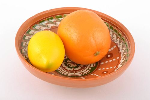 Beautiful painted ceramic bowl in ethnic style - MADEheart.com