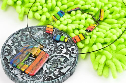 Ciondolo e braccialetto fatti a mano parure di gioielli accessori da donna - MADEheart.com