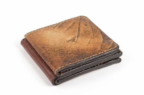 Unusual handmade leather wallet for men leather goods best gifts for him - MADEheart.com