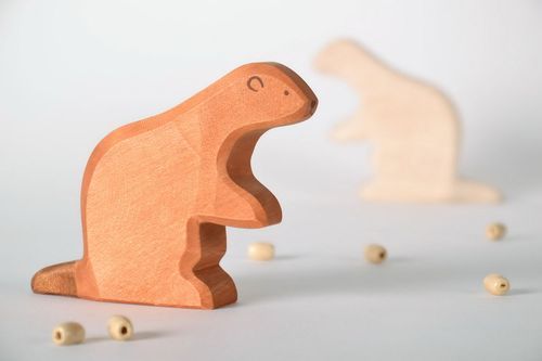 Wooden statuette-toy Beaver - MADEheart.com