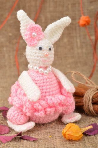 Muñeco de tela tejido hecho a mano original estiloso bonito pascual para niños - MADEheart.com