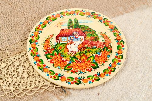 Decorative plate handmade wooden plate for decorative use only wooden gifts - MADEheart.com
