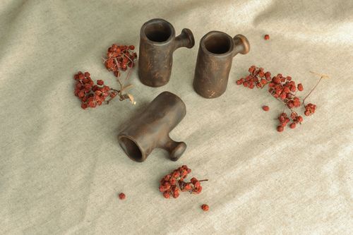 Copas de chupitos de cerámica cocida a través de la leche - MADEheart.com